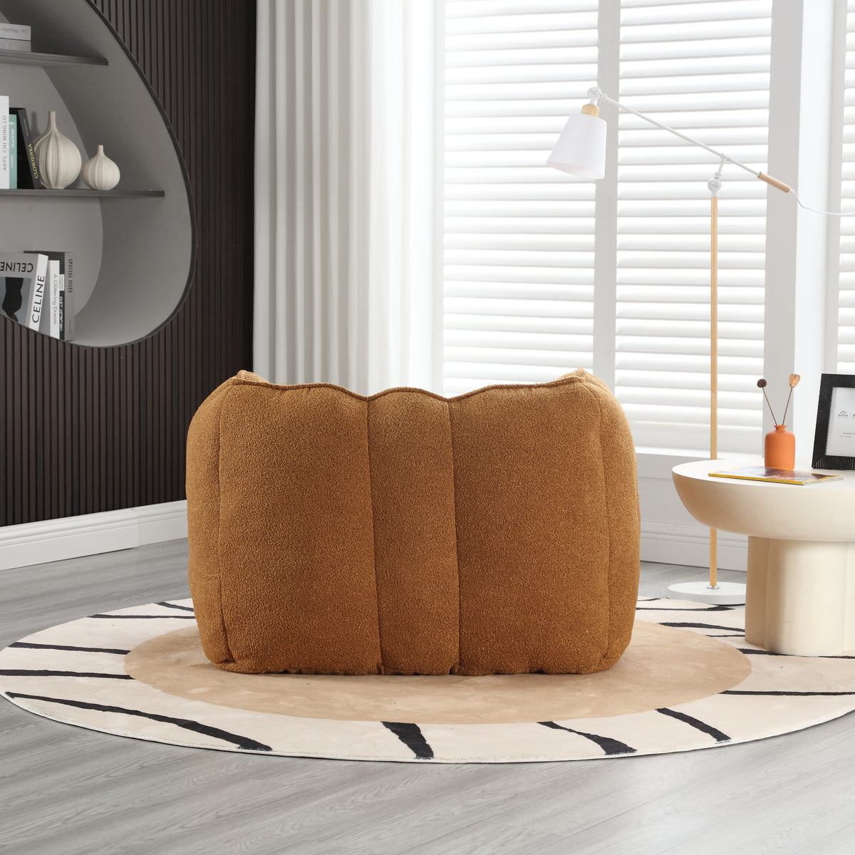 High Resilience Foam Bean Bag Sofa with Footrest