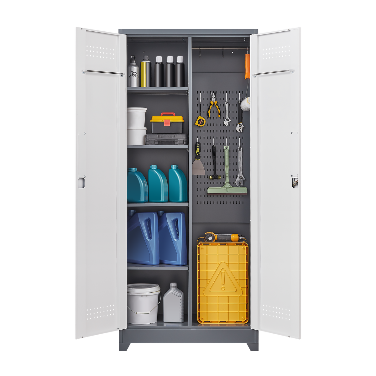 Industrial Metal Storage Cabinet with Lockable Doors
