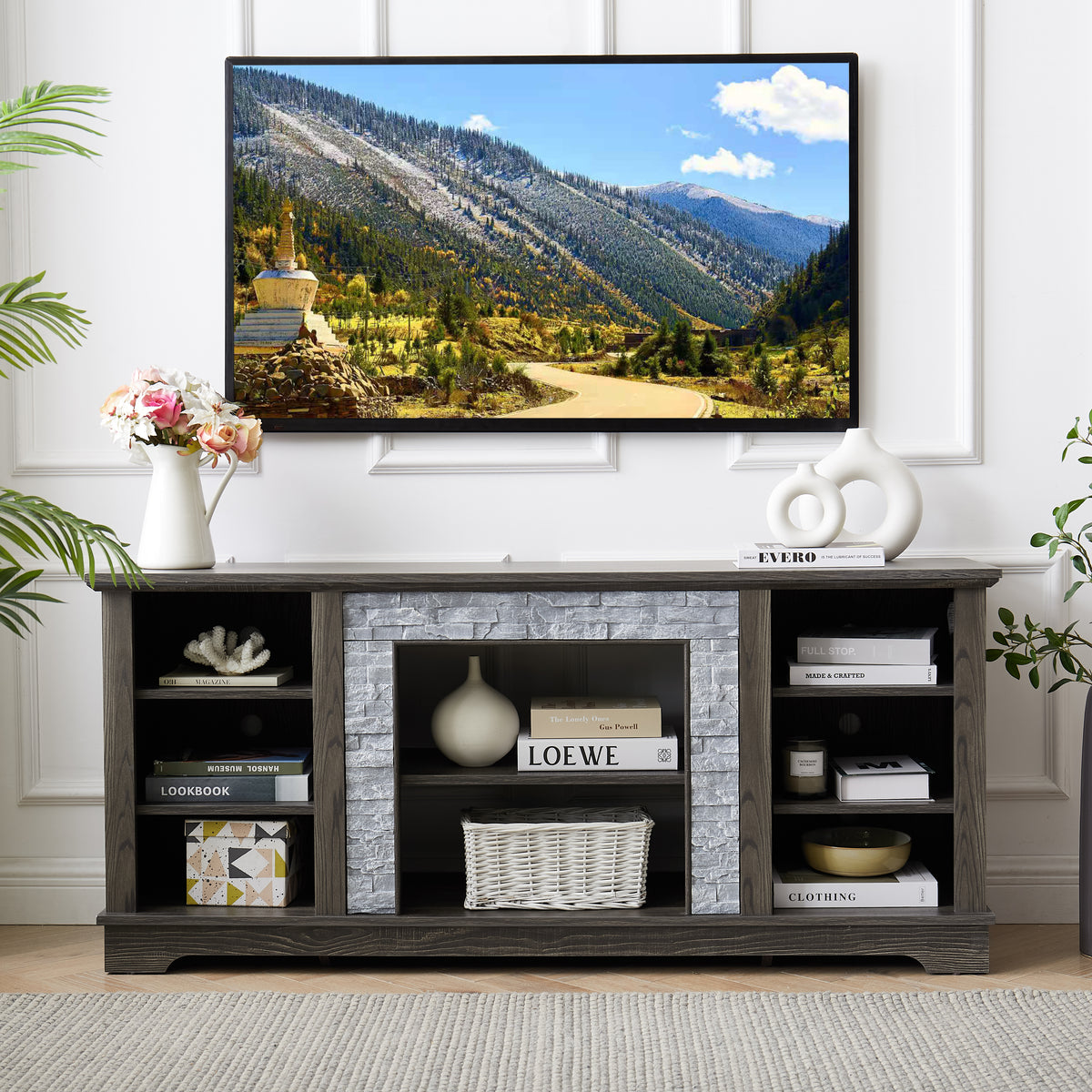 Stone Entertainment Console Gray