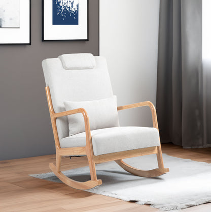 Upholstered Rocking Chair Beige