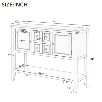 Cambridge Retro Console Desk – 4 Drawers