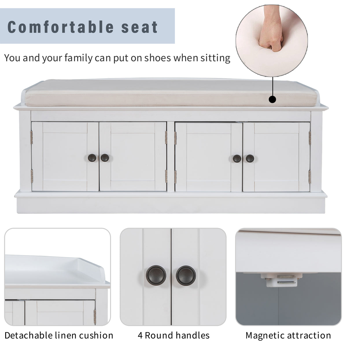 Adjustable Storage Bench Table