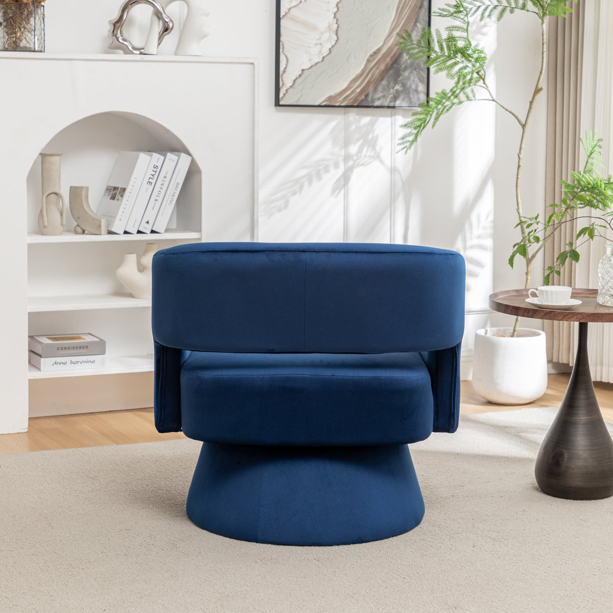Velvet Swivel Club Chair