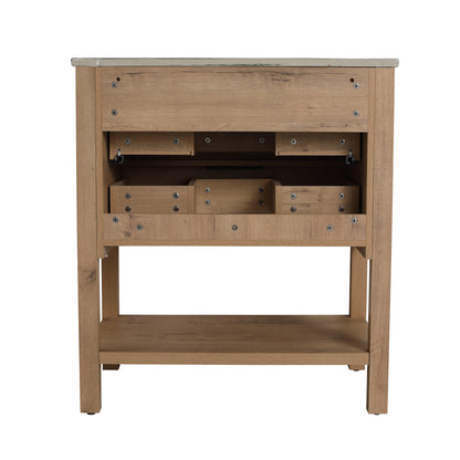 30-Inch Vanity with 2 Drawers Black Finish