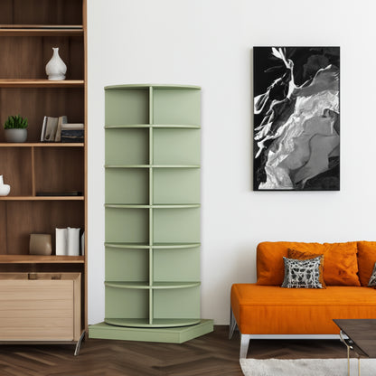 6-Layer 360° Rotating Shoe Rack Green