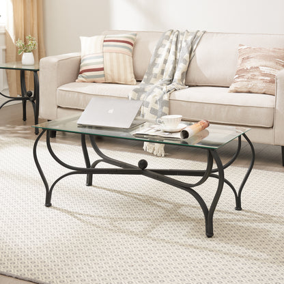 3-Piece Glass Coffee Table Set