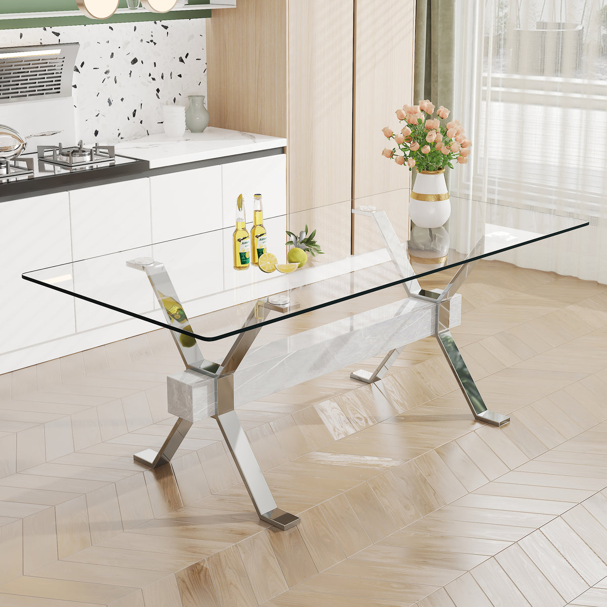 Glass Dining Table Modern Sleek Design