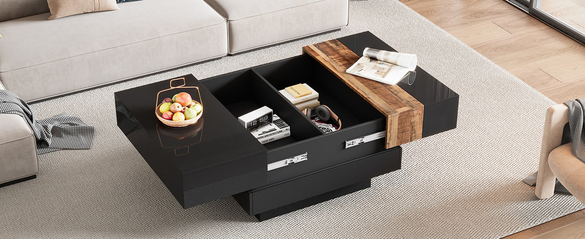 On-Trans Gloss Coffee Table with LED Base