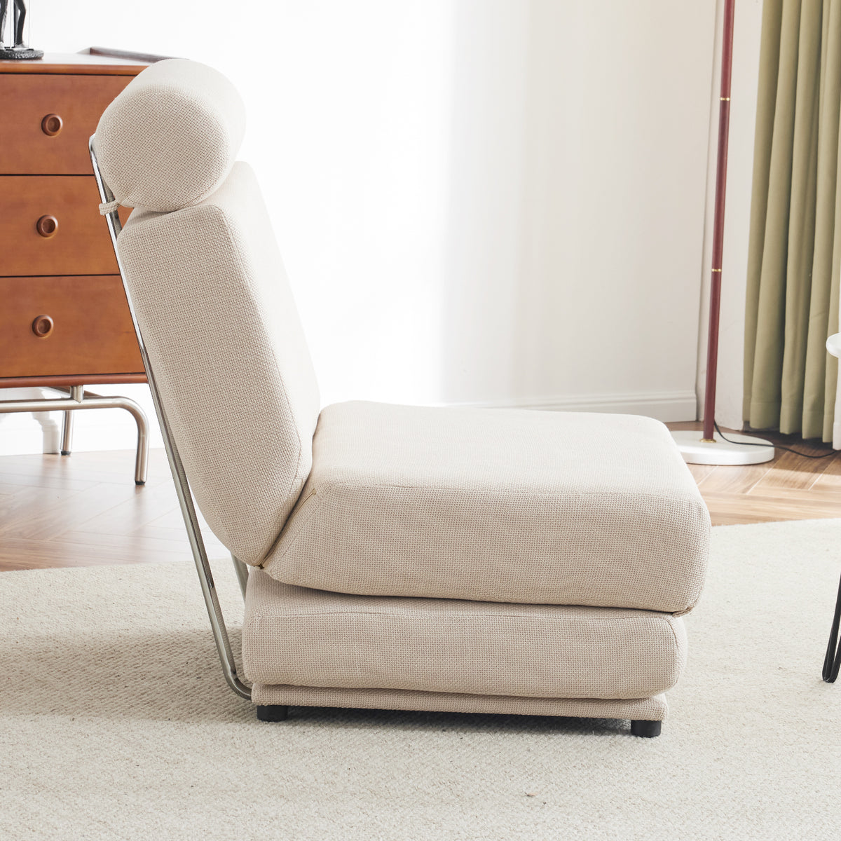 Foldable Sofa Bed Chair Cream