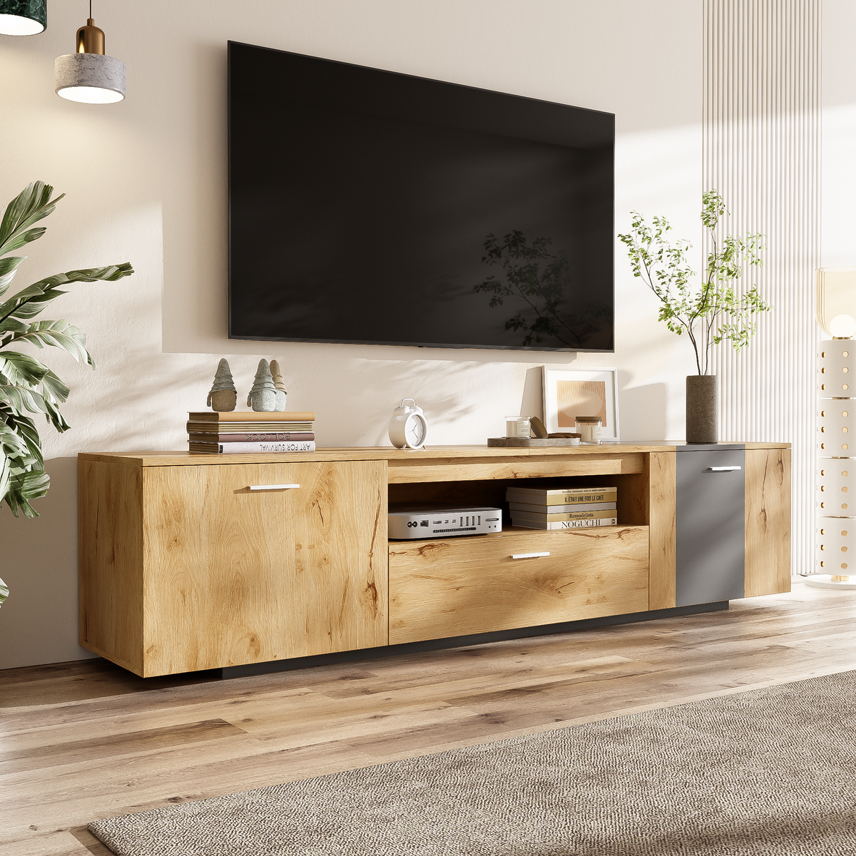 70" Modern TV Stand with Drawers