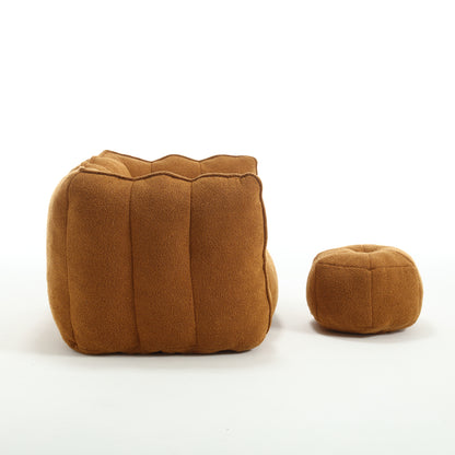 High Resilience Foam Bean Bag Sofa with Footrest