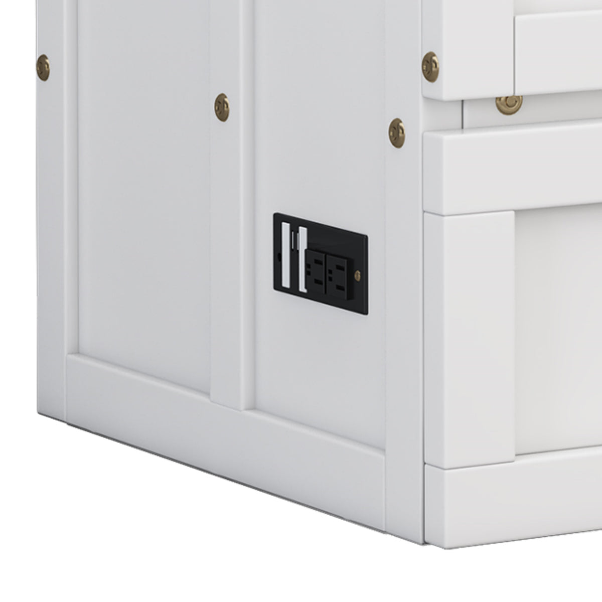 Pine Murphy Bed Queen White Walnut