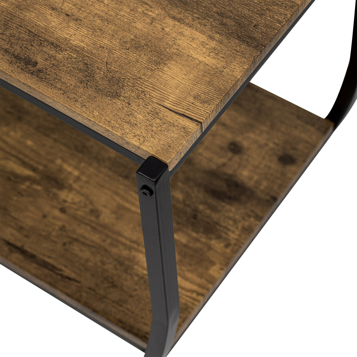 Rustic Wood Console Table Distressed Brown