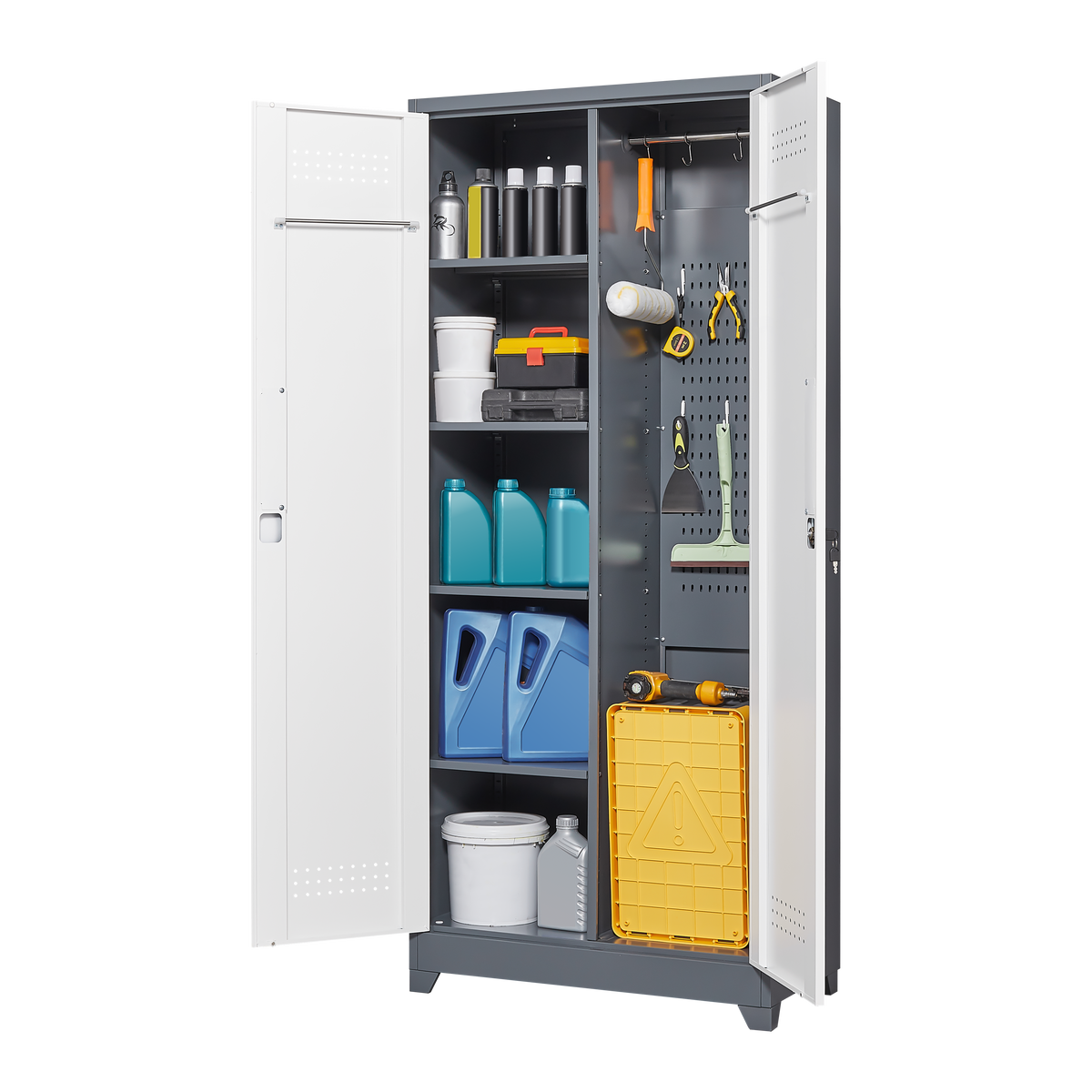 Industrial Metal Storage Cabinet with Lockable Doors