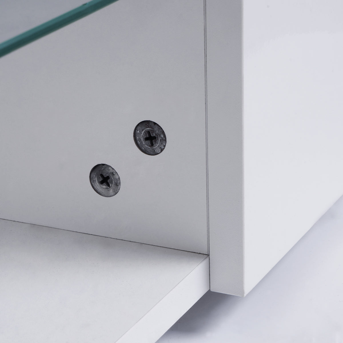 LED TV Stand High Gloss White