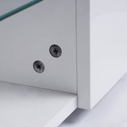 LED TV Stand High Gloss White