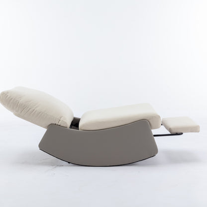 Modern Recliner Chair with Footrest Gray