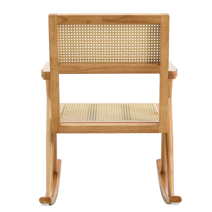 Outdoor Rattan Rocking Chair – Gray Wicker