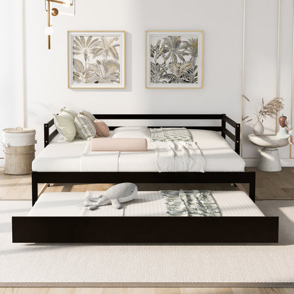 Twin Daybed with Trundle Espresso