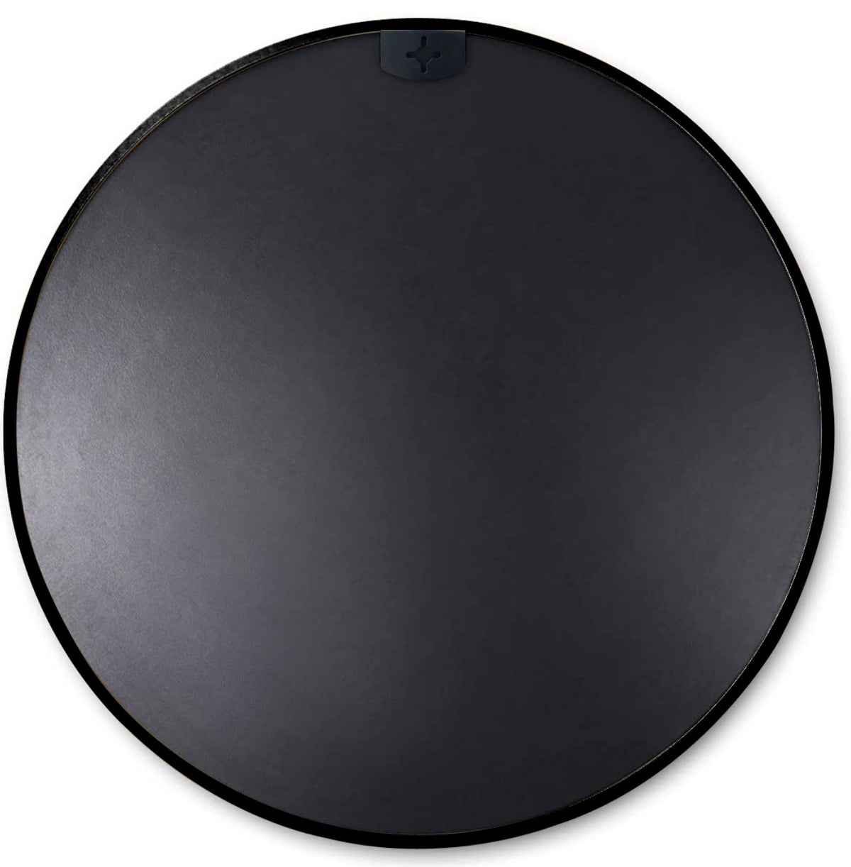 Black Round Metal Bathroom Mirror – 30”