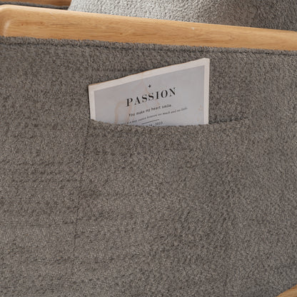 Rocking Chair with Footrest Gray