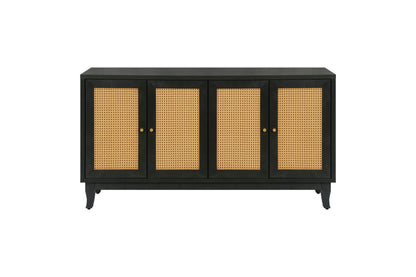 Rattan Sideboard Cabinet – Black