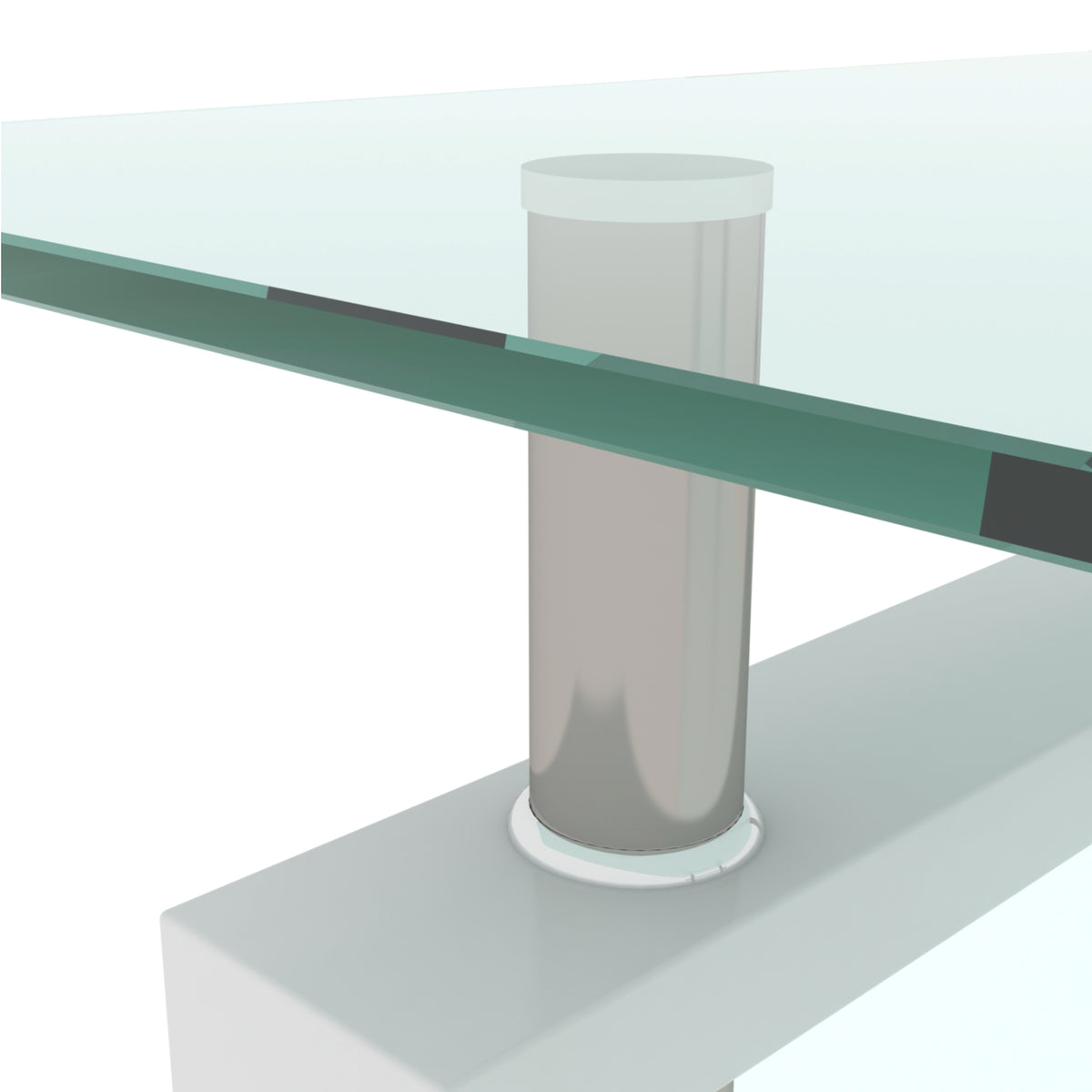 White Glass Coffee Table – Modern Centerpiece