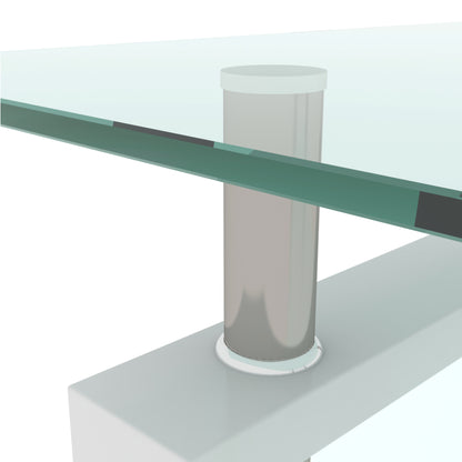 White Glass Coffee Table – Modern Centerpiece