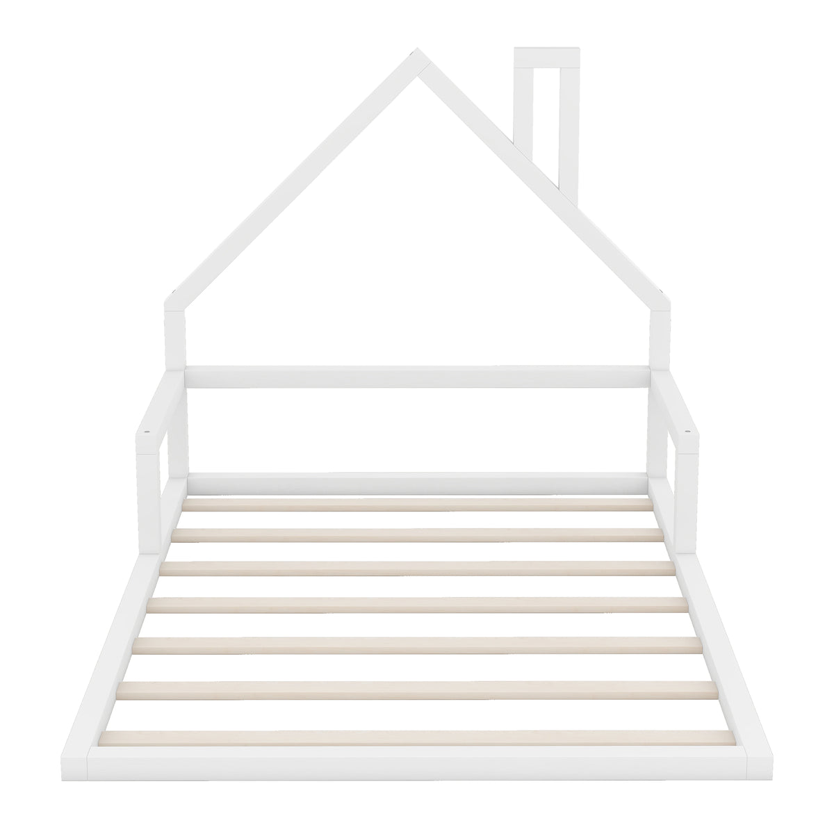 Full Platform Bed White
