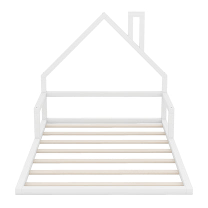 Full Platform Bed White