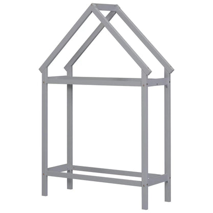 House Frame Platform Bed with Storage Gray