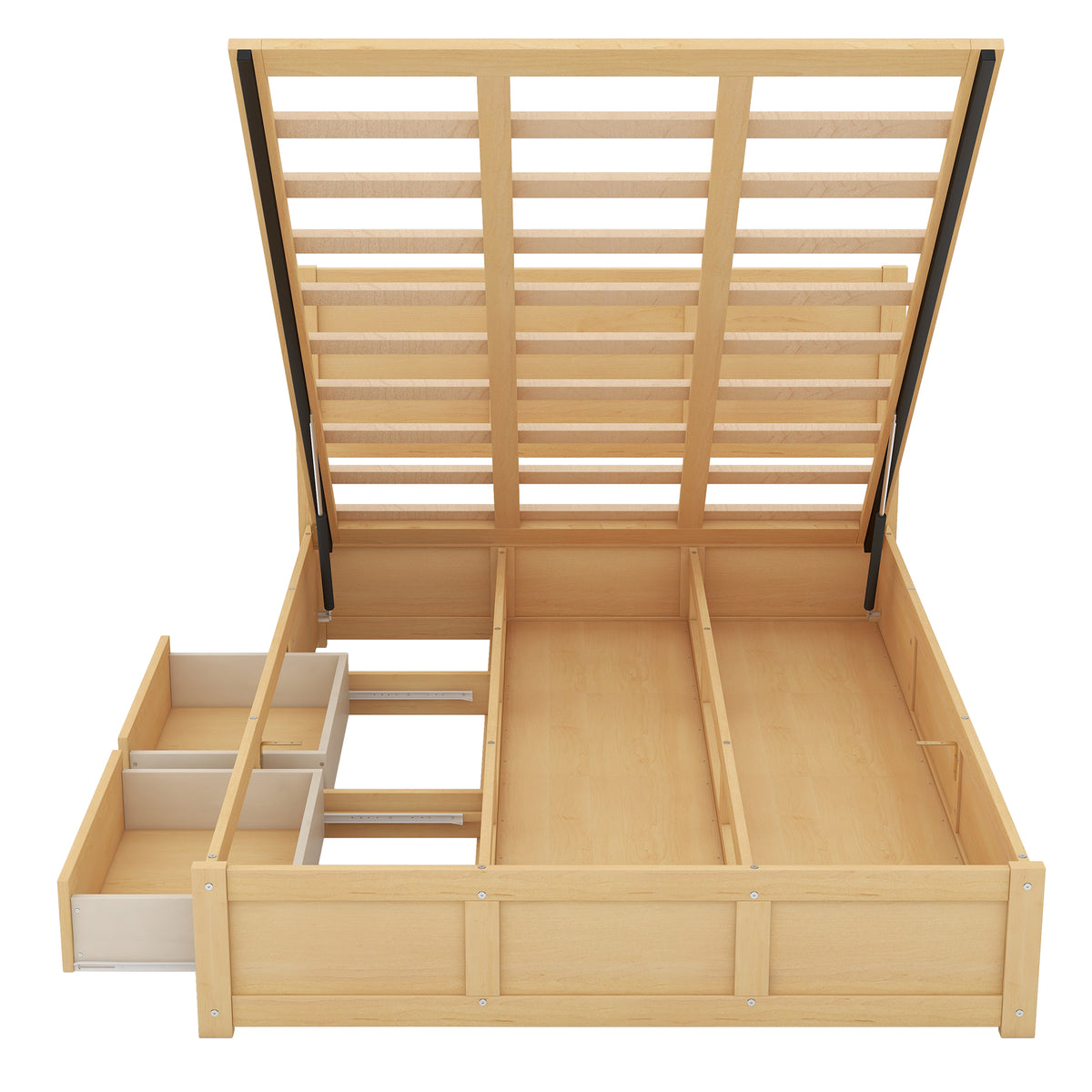 Full Wood Platform Bed