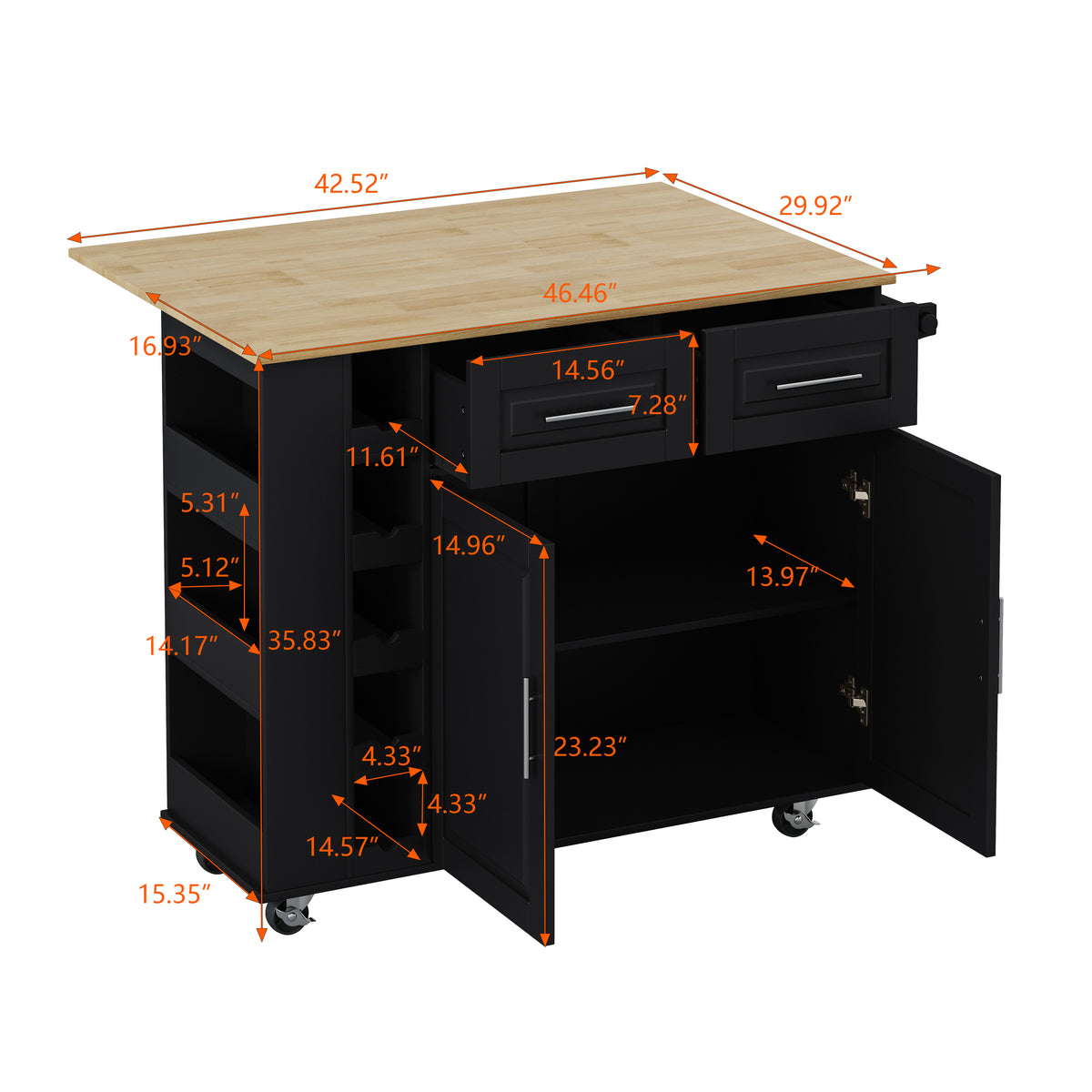 Kitchen Island Cart White