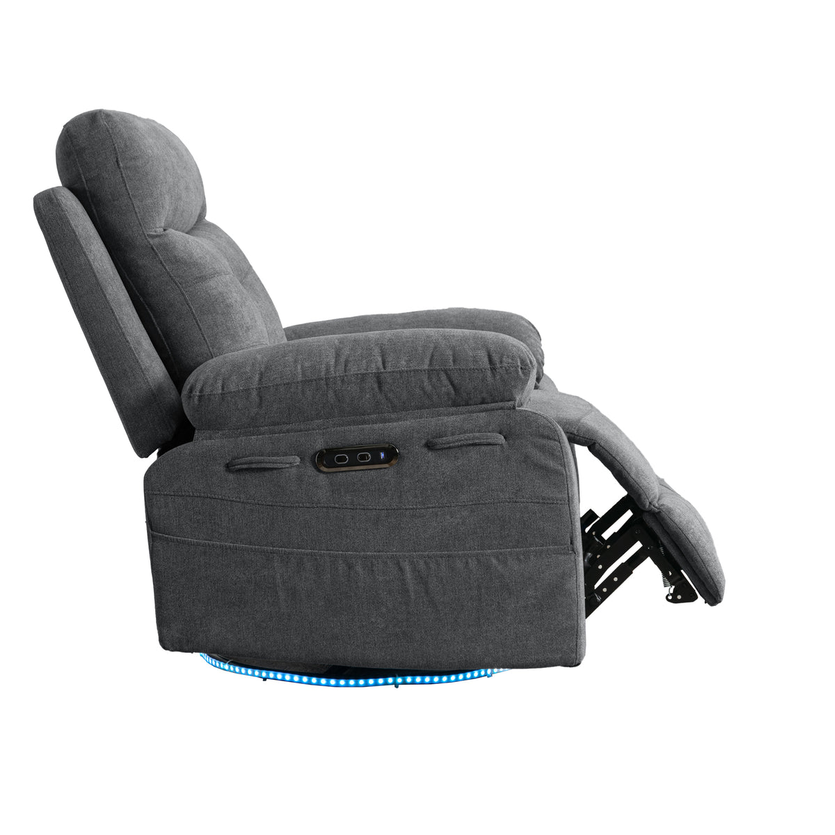 Electric Recliner Chair with LED Lighting Gray