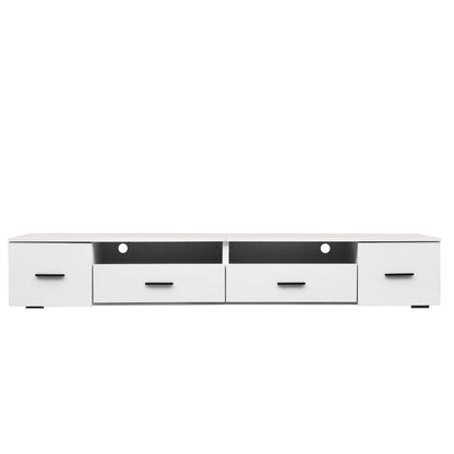 White LED TV Stand – 90”