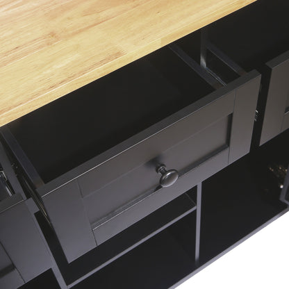Kitchen Island Cart Black