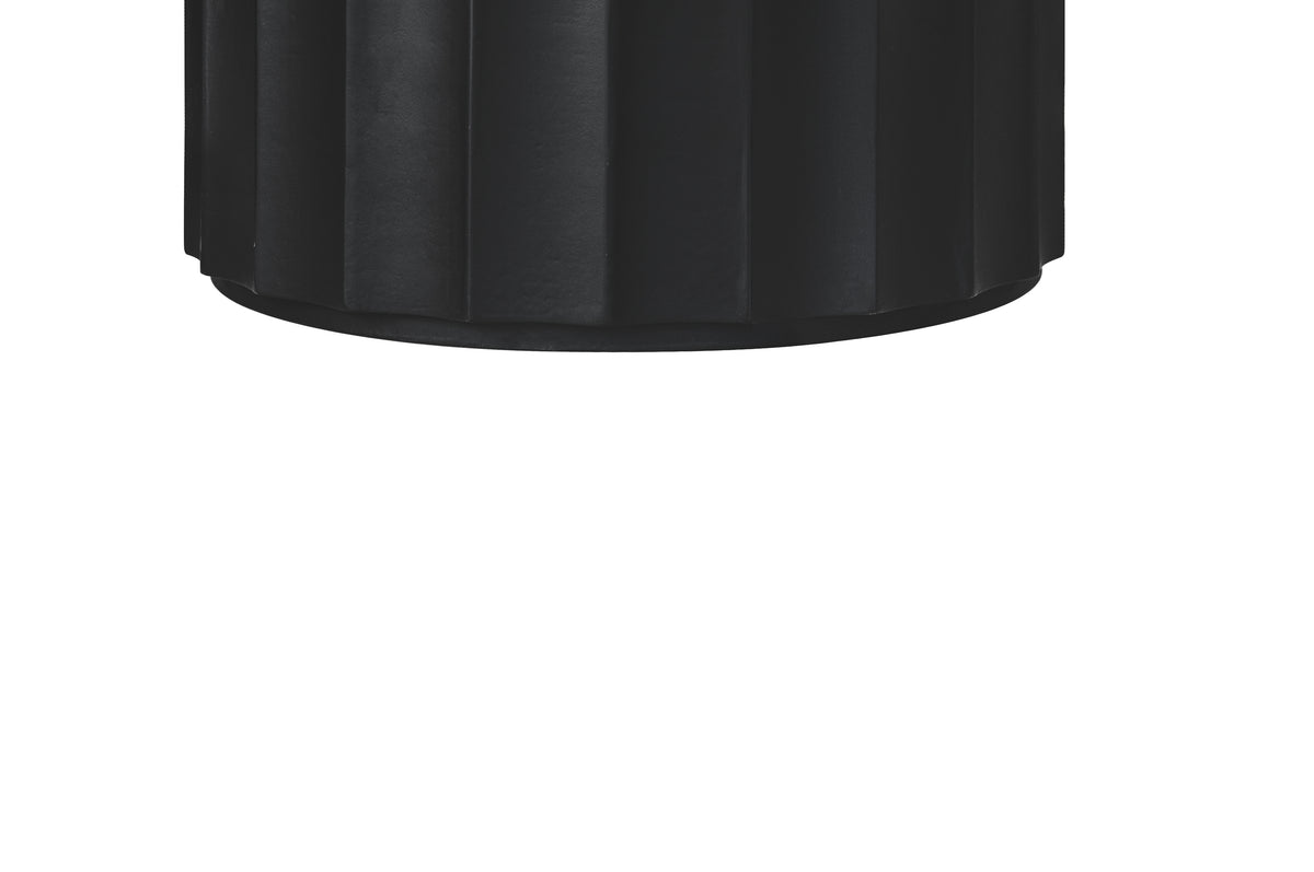 Black 2-Piece Round Nesting Coffee Table Set – Modern MDF with Lacquered Finish