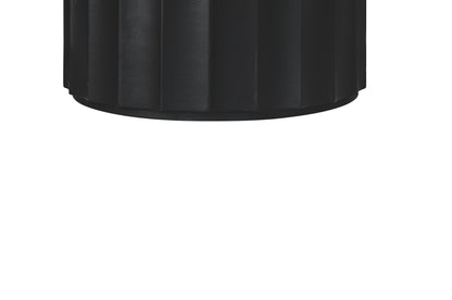 Black 2-Piece Round Nesting Coffee Table Set – Modern MDF with Lacquered Finish