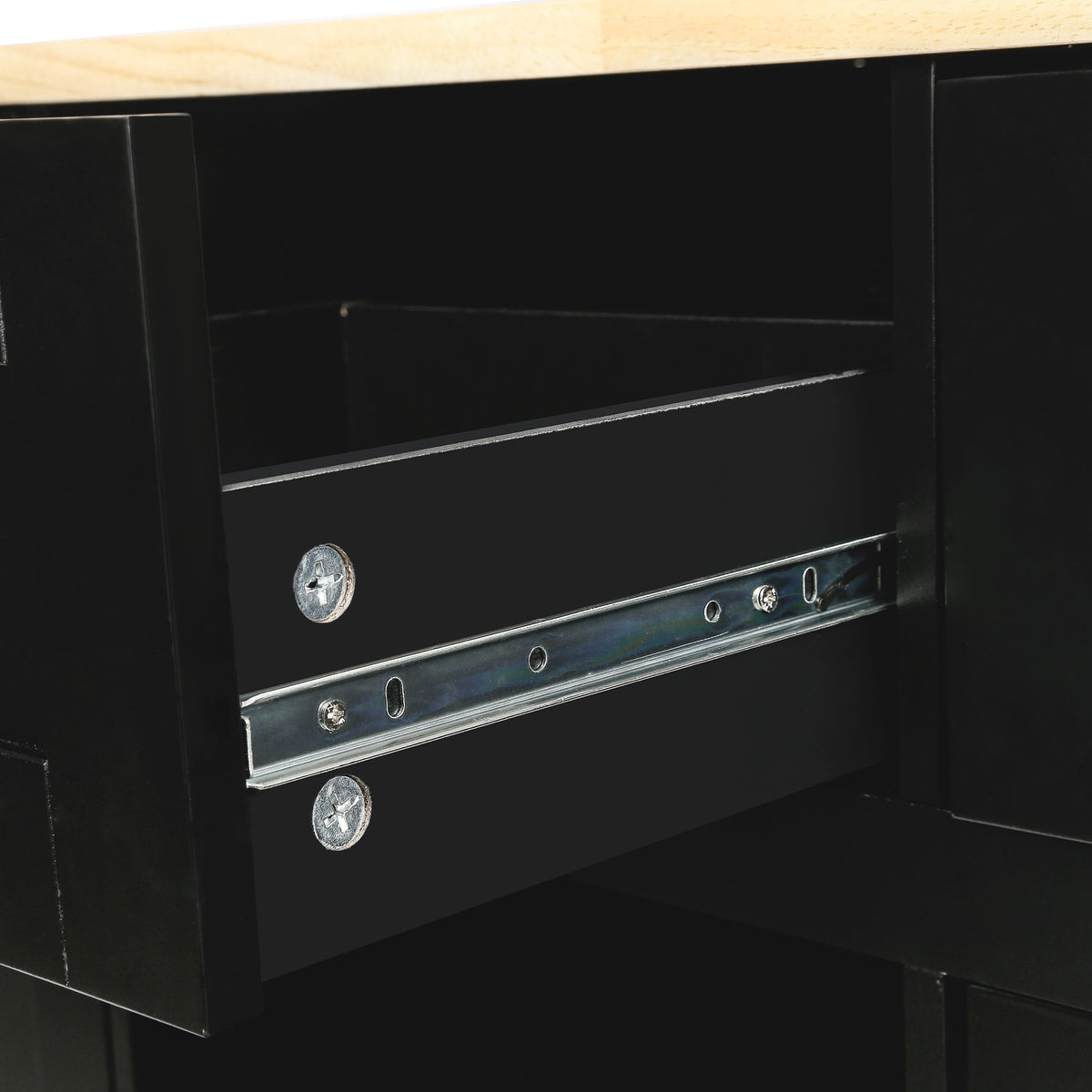 Kitchen Island Cart Black