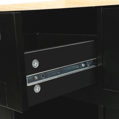 Kitchen Island Cart Black