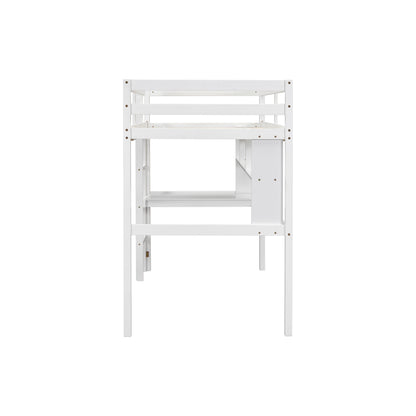 Twin Loft Bed White
