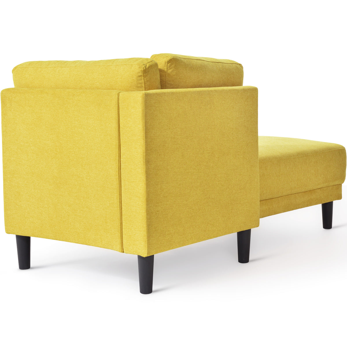 Mid-Century Fabric Chaise Lounge Beige