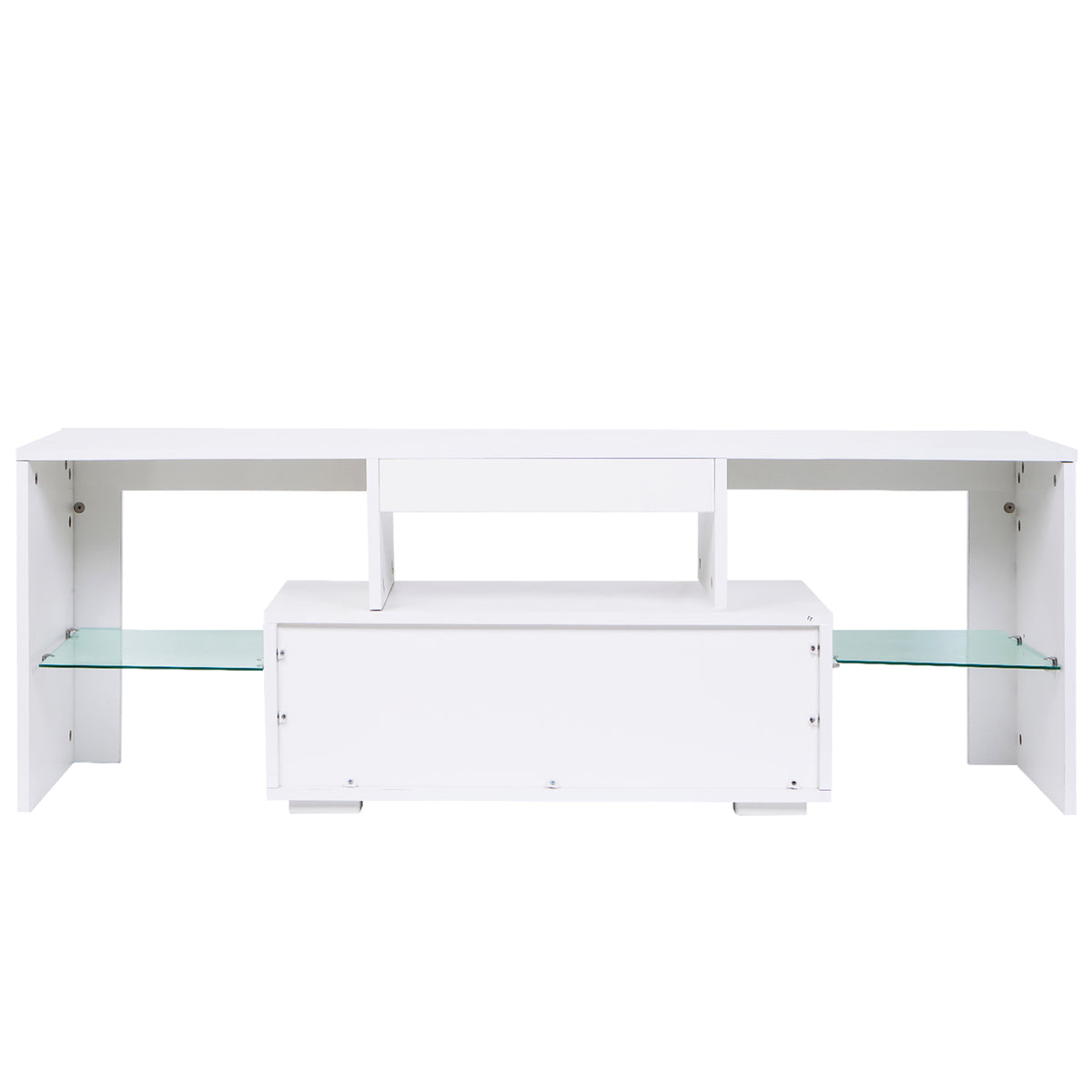 TV Stand with Storage and Drawers Gray