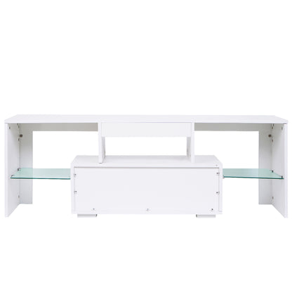 TV Stand with Storage and Drawers Gray