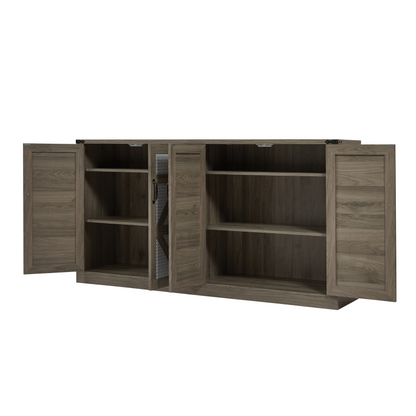 Slate Gray 4-Door Sideboard