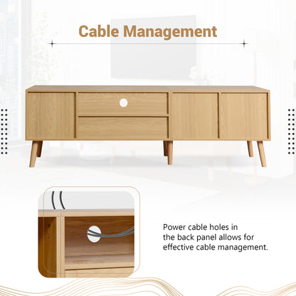 Rattan TV Console – Natural Brown