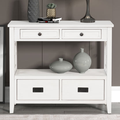 Farmhouse Console Table Antique White