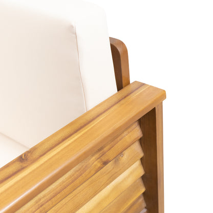 Outdoor Acacia Club Chairs (2 pcs) – Teak Beige