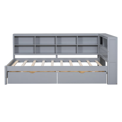Wooden Twin Daybed Gray