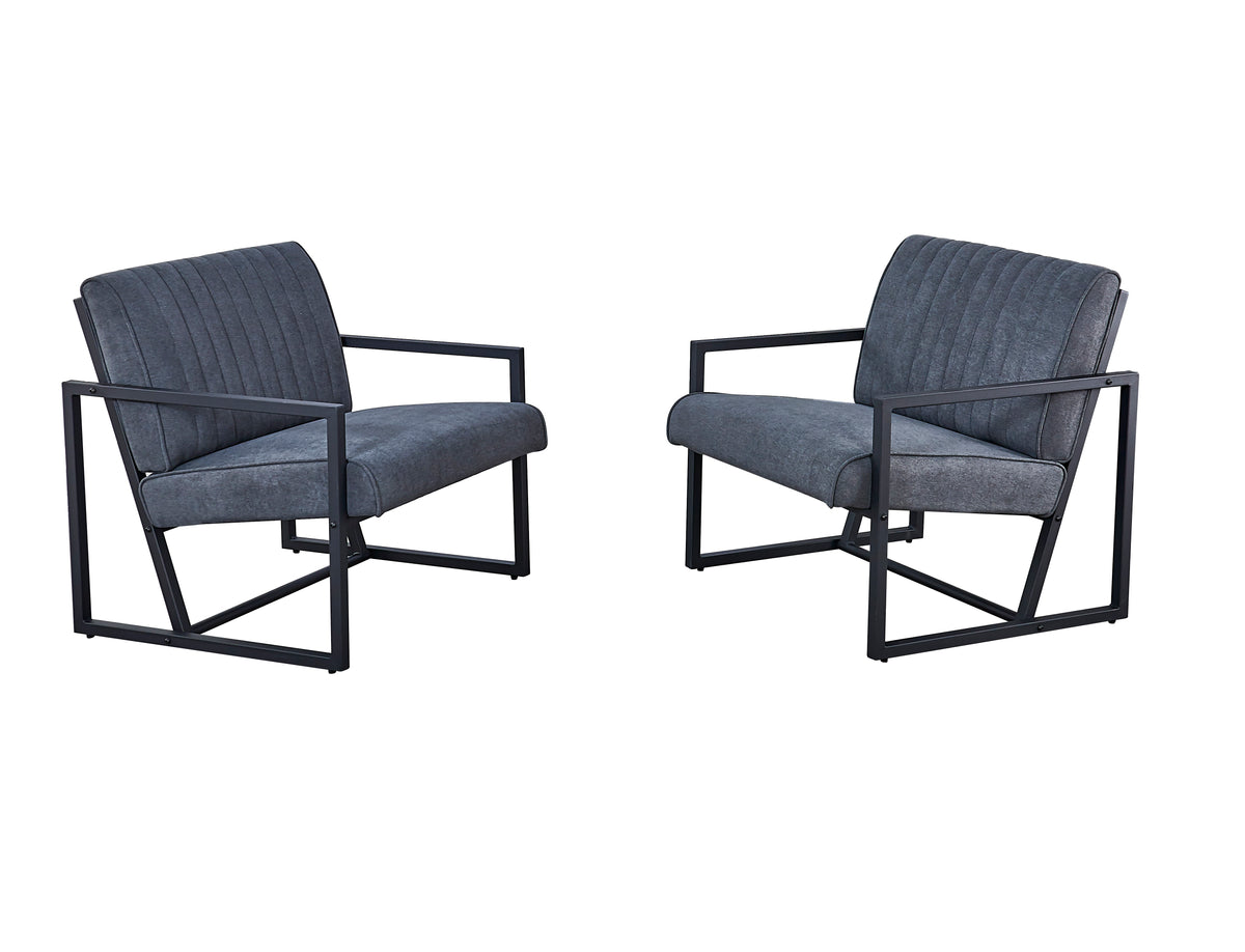 Grey Steel Armchair – Modern Dining